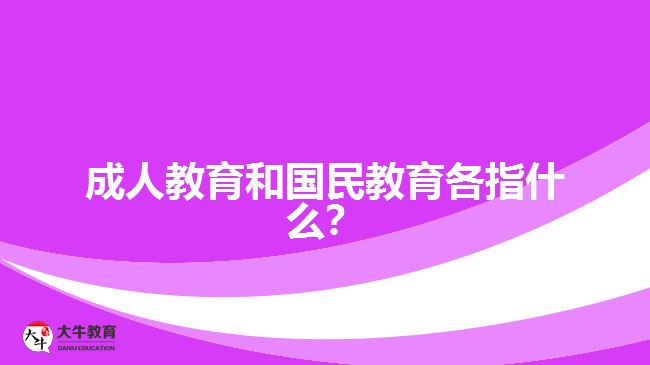 成人教育和國(guó)民教育