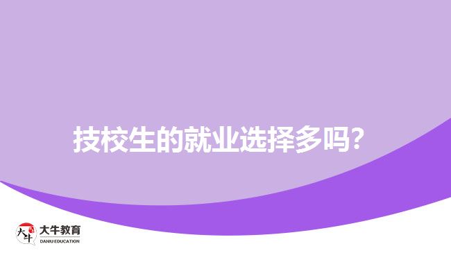 技校生的就業(yè)選擇多嗎？