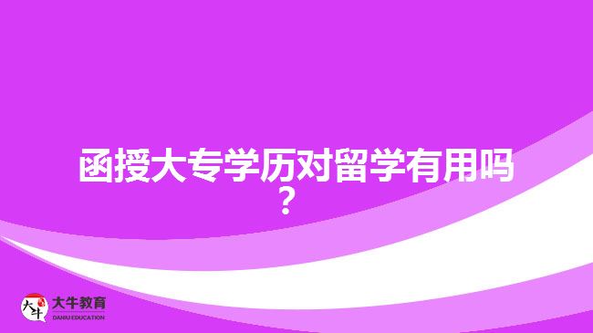 函授大專學(xué)歷對(duì)留學(xué)有用嗎？