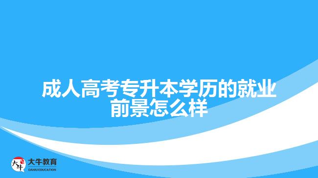 成人高考專升本學(xué)歷的就業(yè)前景怎么樣？