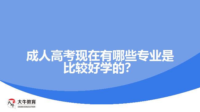 成人高考現(xiàn)在有哪些專業(yè)是比較好學(xué)的？