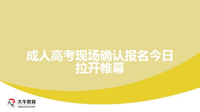 成人高考現場確認報名今日拉開帷幕