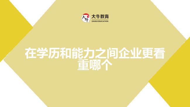 在學(xué)歷和能力之間企業(yè)更看重哪個