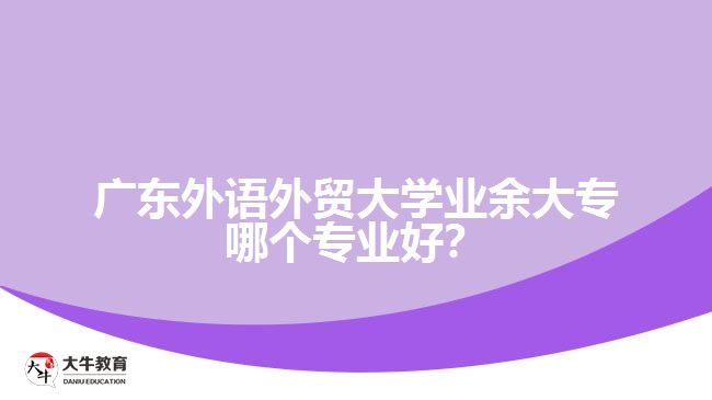 廣東外語外貿(mào)大學(xué)業(yè)余大專哪個專業(yè)好？