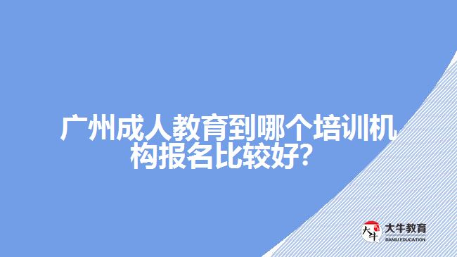 廣州成人教育到哪個培訓(xùn)機(jī)構(gòu)報名比較好？