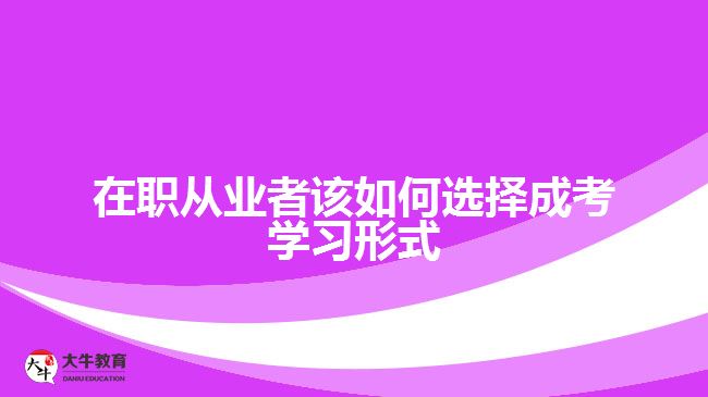 在職從業(yè)者該如何選擇成考學習形式