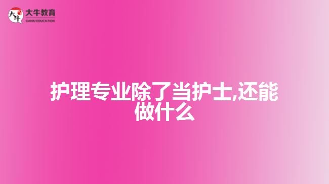 護理專業(yè)除了當護士,還能做什么