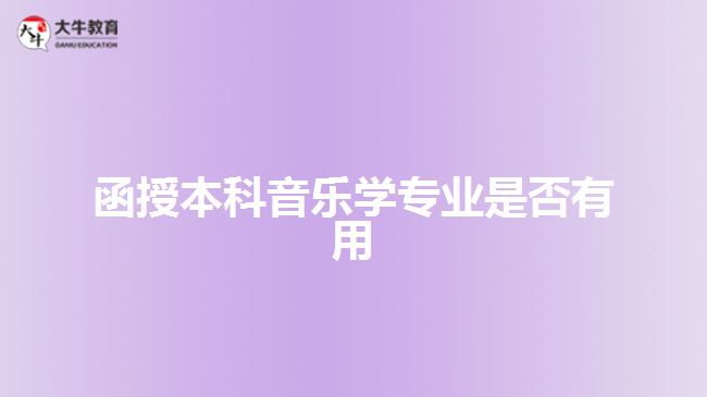 函授本科音樂(lè)學(xué)專業(yè)是否有用