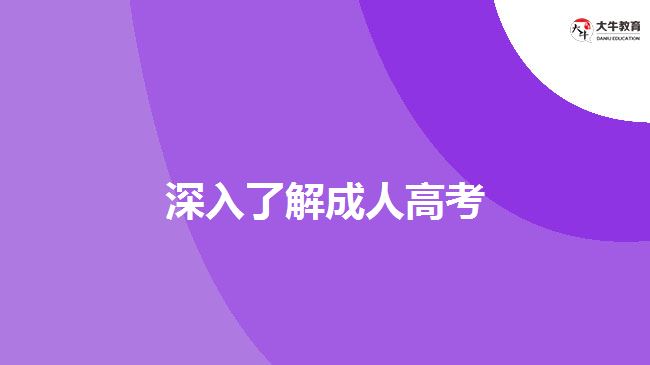 深入了解成人高考