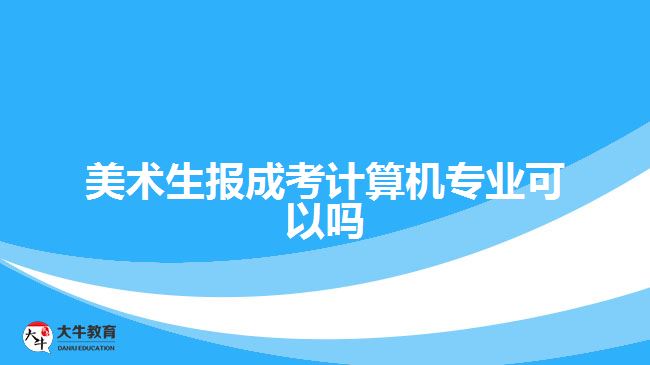 美術(shù)生報成考計算機專業(yè)可以嗎