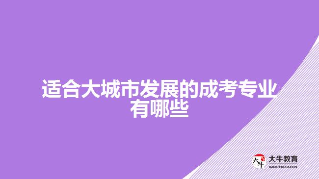 適合大城市發(fā)展的成考專業(yè)有哪些