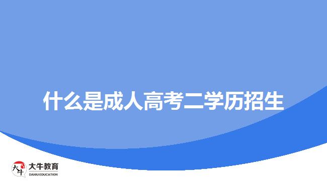 什么是成人高考二學(xué)歷招生？