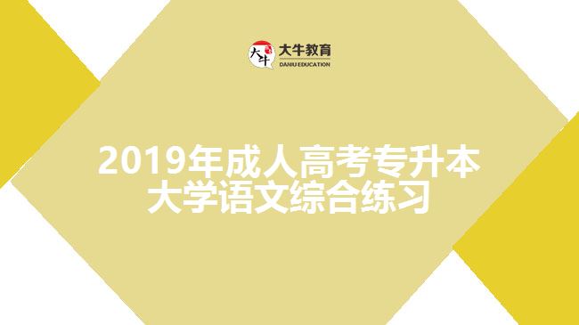 2019年成人高考專升本大學(xué)語文綜合練習(xí)