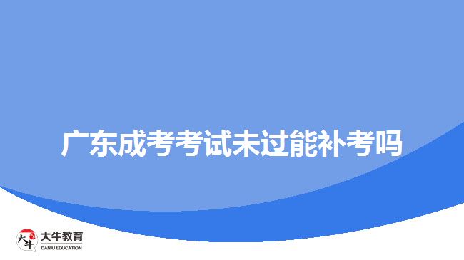 廣東成考考試未過能補考嗎