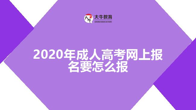 2020年成人高考網(wǎng)上報(bào)名要怎么報(bào)