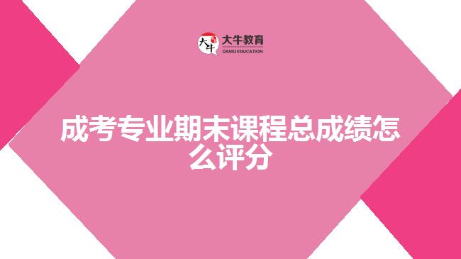 成考專業(yè)期末課程總成績怎么評分