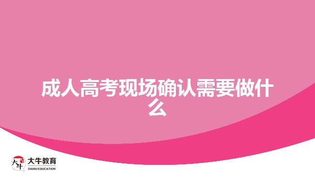 成人高考現(xiàn)場確認(rèn)需要做什么