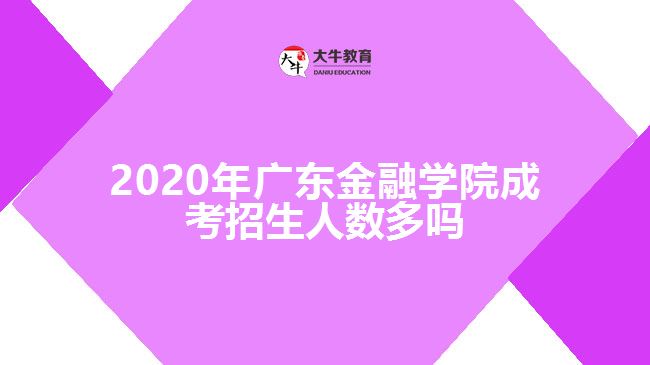 2020年廣東金融學院成考招生人數(shù)多嗎