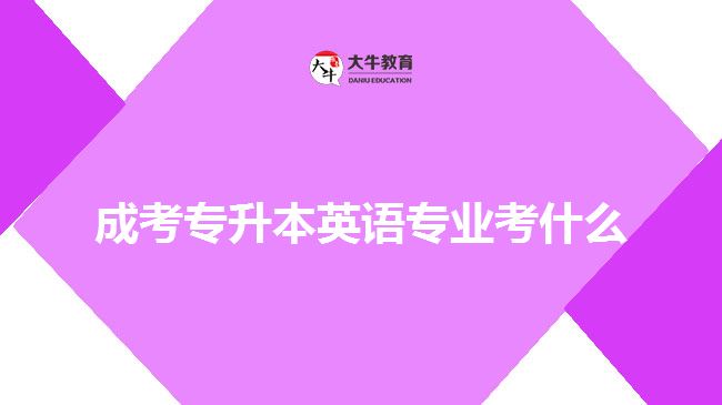 成考專(zhuān)升本英語(yǔ)專(zhuān)業(yè)考什么