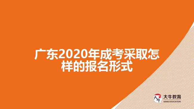 廣東2020年成考采取怎樣的報名形式