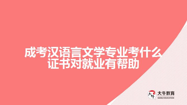 成考漢語言文學(xué)專業(yè)考什么證書對就業(yè)有幫助