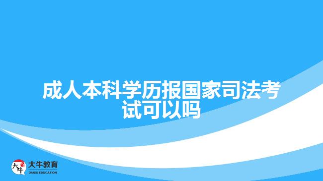 成人本科學(xué)歷報國家司法考試可以嗎