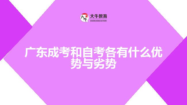 廣東成考和自考各有什么優(yōu)勢與劣勢