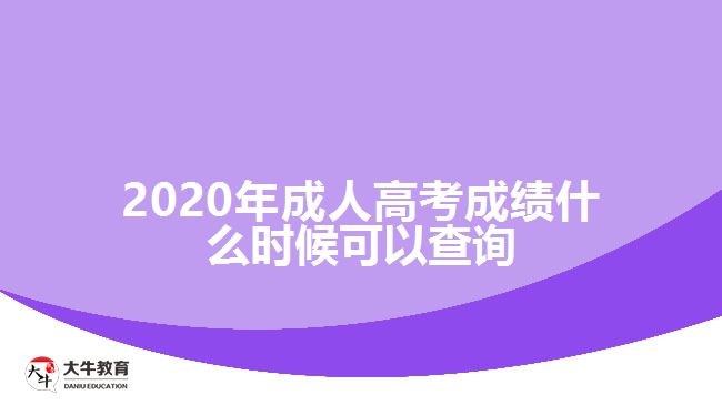 2020年成人高考成績(jī)什么時(shí)候可以查詢