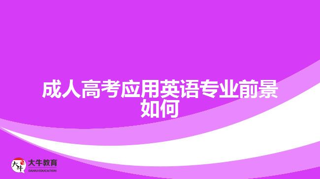 成人高考應(yīng)用英語專業(yè)前景如何