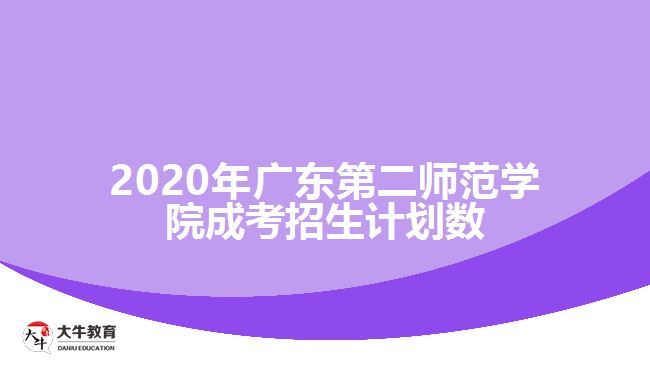 2020年廣東第二師范學院成考招生計劃數(shù)