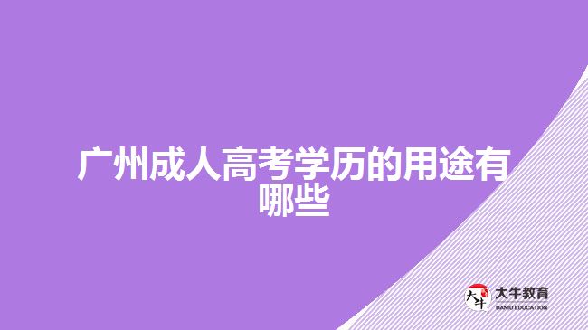 廣州成人高考學(xué)歷的用途有哪些