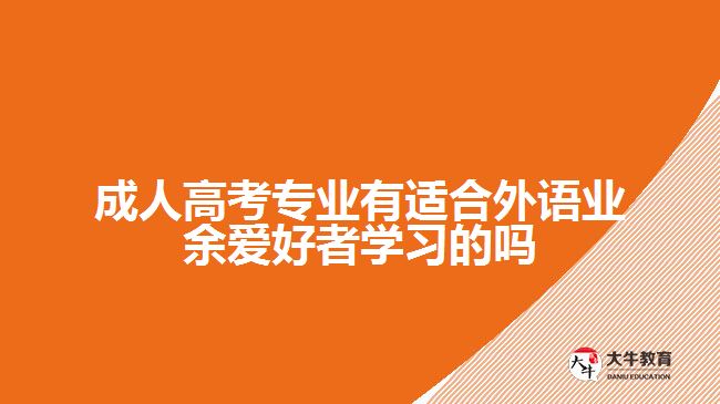 成人高考專業(yè)有適合外語(yǔ)業(yè)余愛好者學(xué)習(xí)的嗎