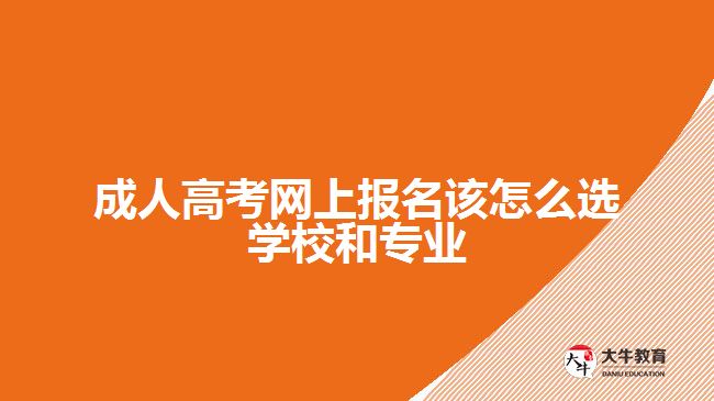 成人高考網(wǎng)上報(bào)名該怎么選學(xué)校和專業(yè)