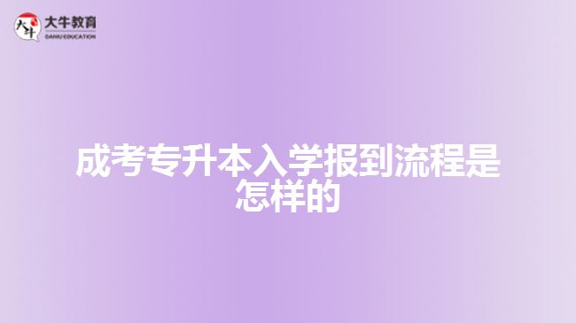 成考專升本入學(xué)報(bào)到流程是怎樣的