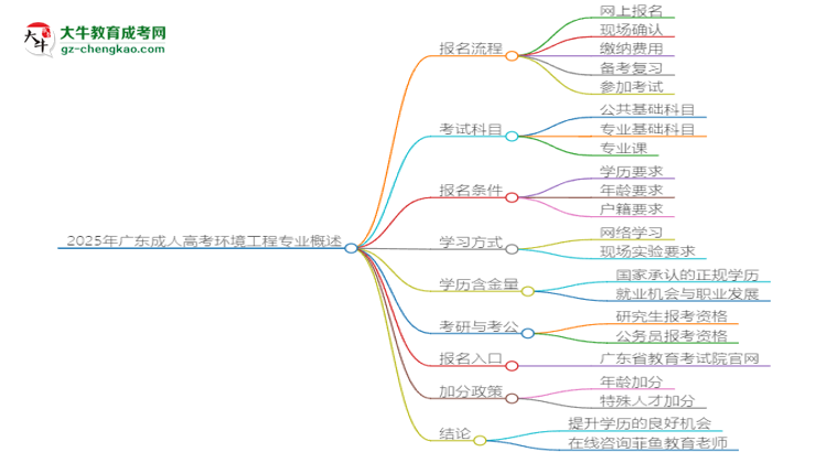 2025年廣東成人高考環(huán)境工程專業(yè)最新加分政策及條件思維導(dǎo)圖