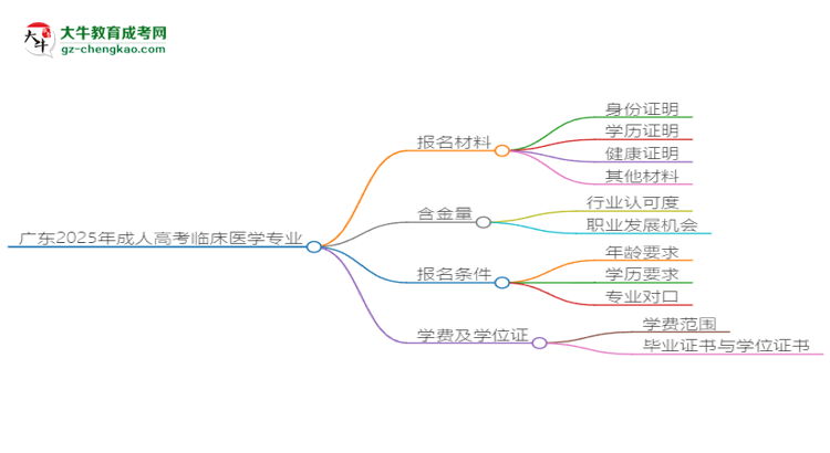 廣東2025年成人高考臨床醫(yī)學專業(yè)學歷能考公嗎？思維導圖