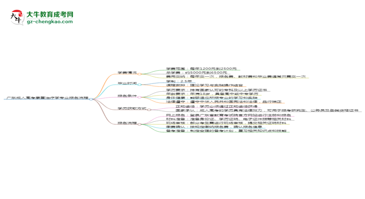 廣東成人高考康復(fù)治療學(xué)專業(yè)2025年報名流程思維導(dǎo)圖