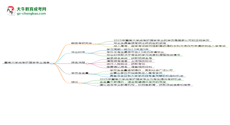 暨南大學(xué)2025年成考護(hù)理學(xué)專業(yè)能考研究生嗎？思維導(dǎo)圖