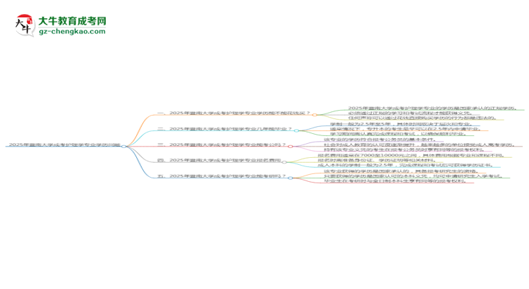 2025年暨南大學(xué)成考護(hù)理學(xué)專業(yè)學(xué)歷花錢能買到嗎？思維導(dǎo)圖