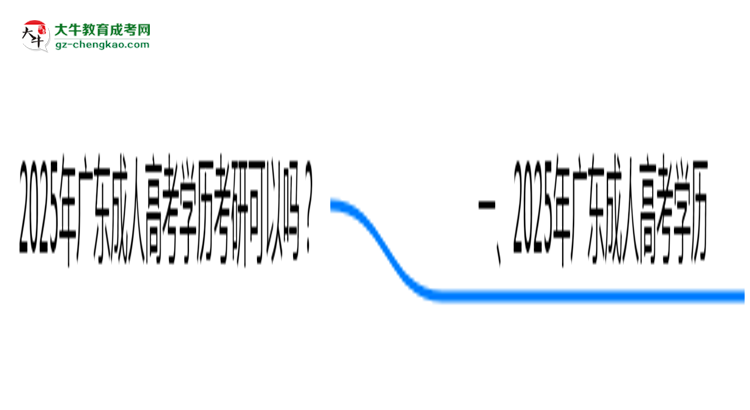 2025年廣東成人高考學歷考研可以嗎？思維導圖