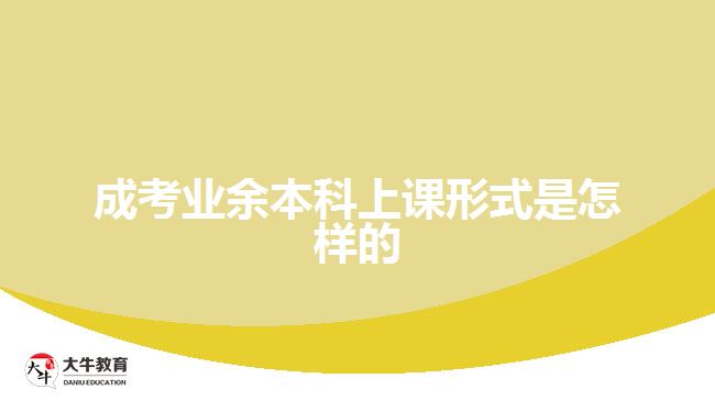 成考業(yè)余本科上課形式是怎樣的