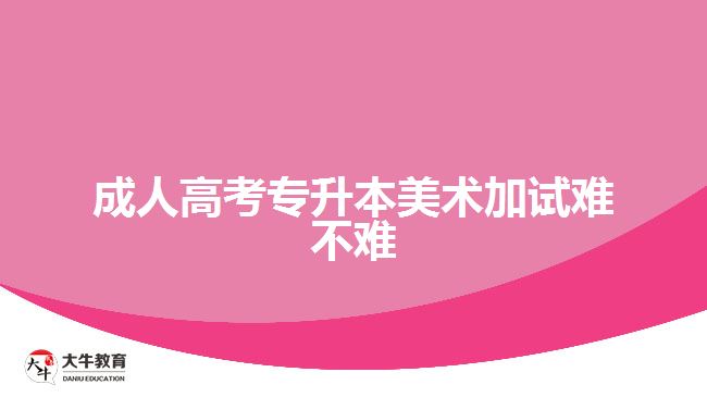 成人高考專升本美術加試難不難