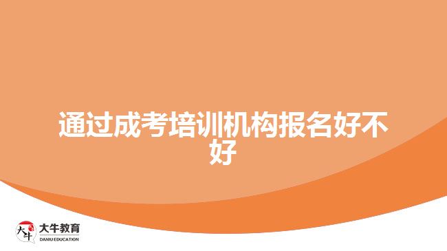 通過成考培訓機構報名好不好