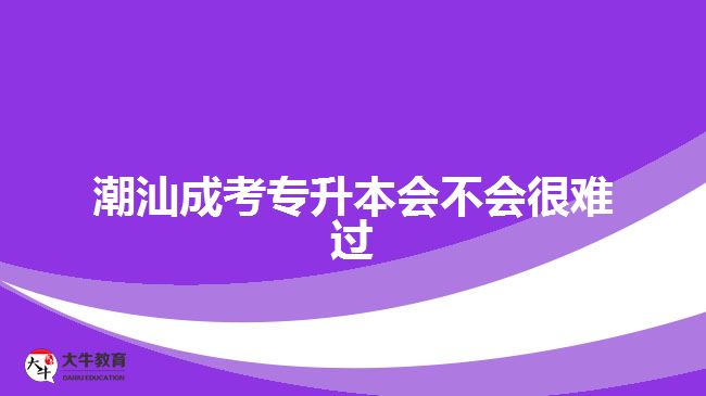 潮汕成考專升本會不會很難過