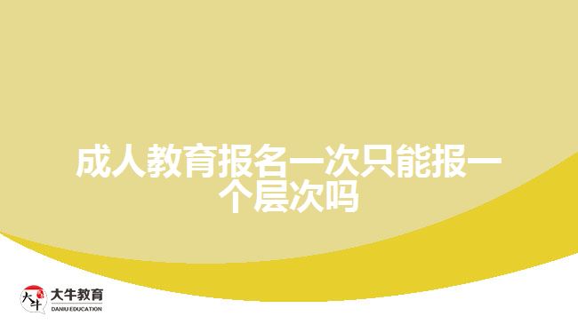 成人教育報名一次只能報一個層次嗎