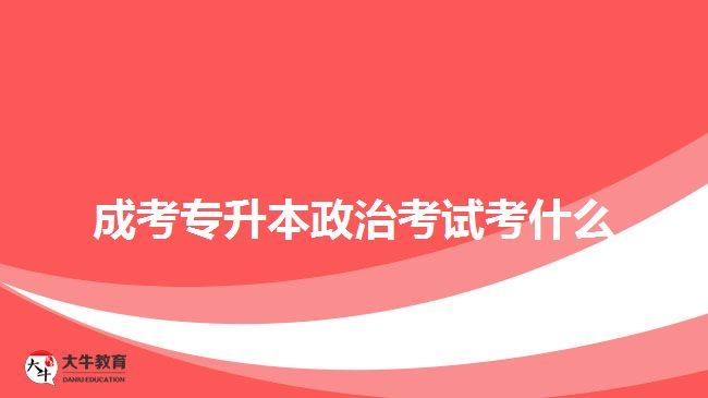 成考專升本政治考試考什么