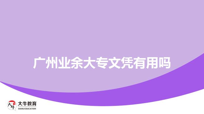 廣州業(yè)余大專文憑有用嗎