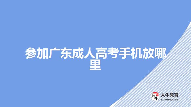 參加廣東成人高考手機放哪里