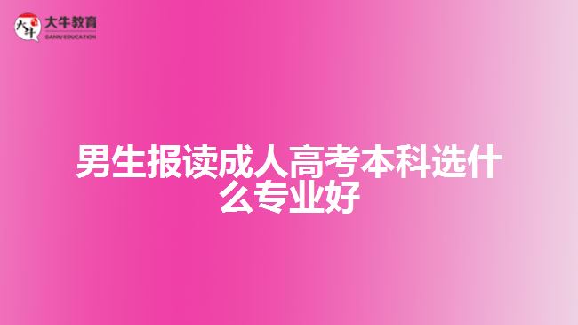 男生報讀成人高考本科選什么專業(yè)好