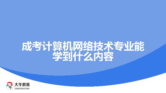 成考計算機網(wǎng)絡技術(shù)專業(yè)能學到什么內(nèi)容